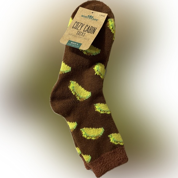 Northeast Outfitters Mens Cozy Cabin Taco Socks Crew NWT Size Large (Brown) - Picture 1 of 4